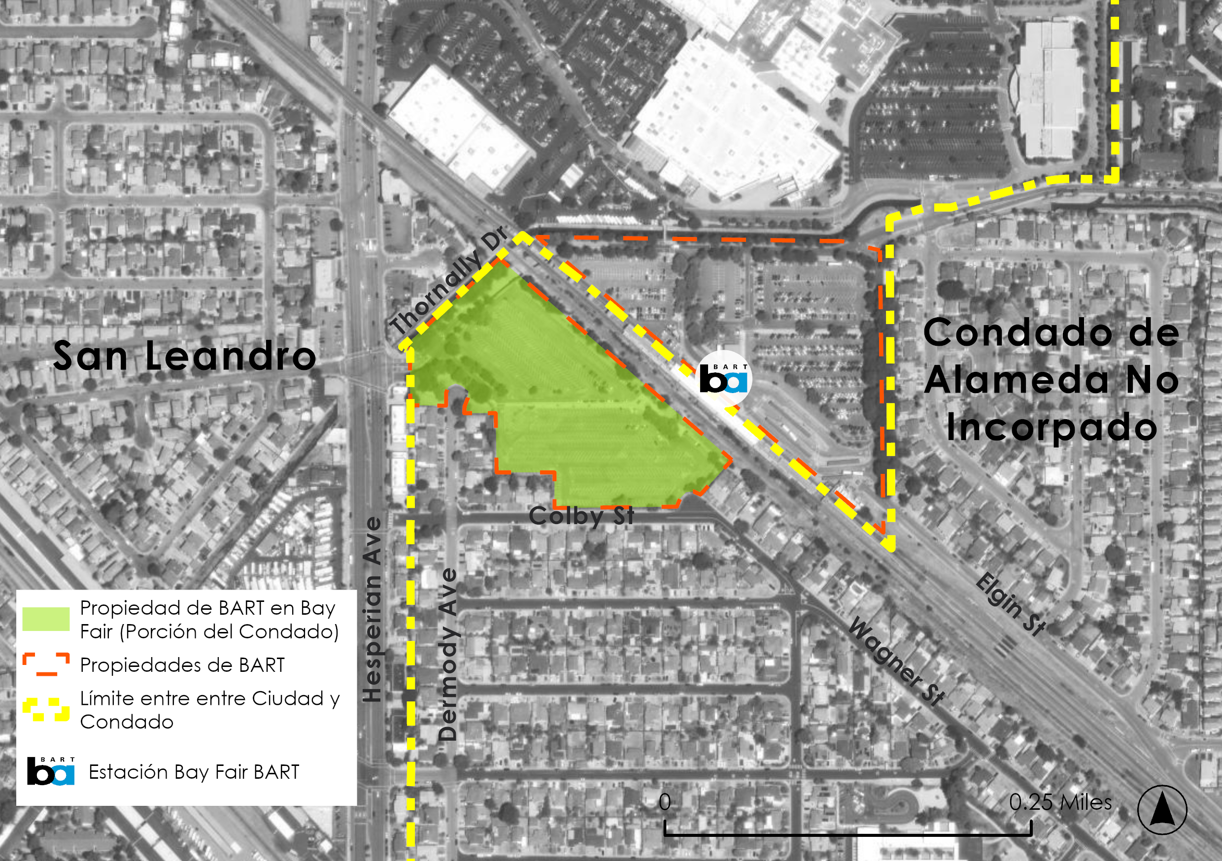 Bay Fair BART Property map